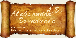 Aleksandar Drenovčić vizit kartica